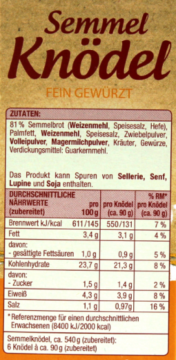Gut & Günstig Semmel Knödel fein gewürzt 7 x 200g Packungen
