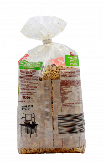 Gut & Günstig Trauben Nuss Müsli 5 x 1000g Beutel
