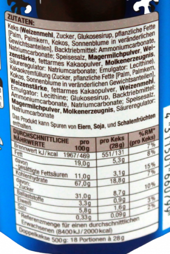 Gut & Günstig Doppelkekse Cacao, 10 x 500g Rollen