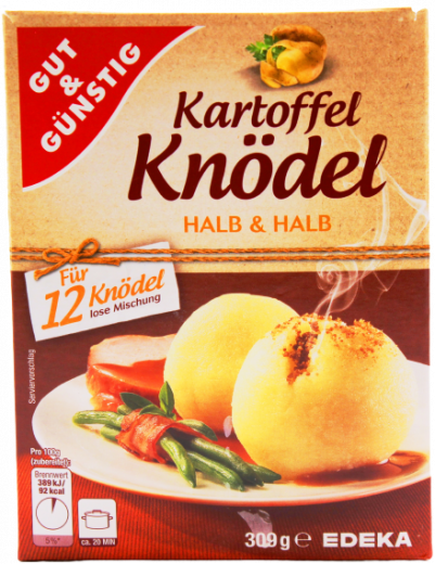 Gut & Günstig Kartoffel-Knödel halb & halb lose Mischung 24 x 309g Packungen