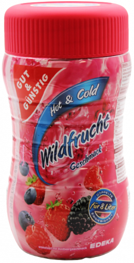 Gut & Günstig Hot & Cold Instantteegetränk Wildfrucht, 6 x 400g Dosen