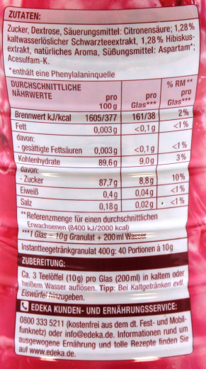 Gut & Günstig Hot & Cold Instantteegetränk Wildfrucht, 6 x 400g Dosen