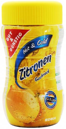 Gut & Günstig Hot & Cold Instantteegetränk Zitrone, 6 x 400g Dosen