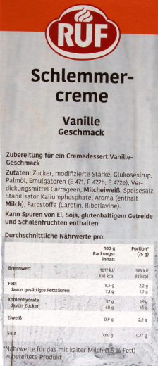 RUF Schlemmercreme Vanille, 1 x 1000g Packungen