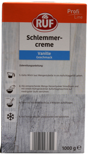 RUF Schlemmercreme Vanille, 1 x 1000g Packungen