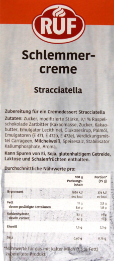 RUF Schlemmercreme Stracciatella, 1 x 1000g Packungen