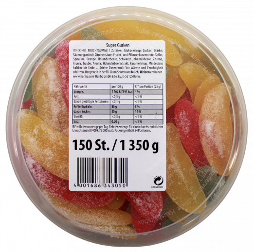 Haribo Super Gurken 1350g Dose