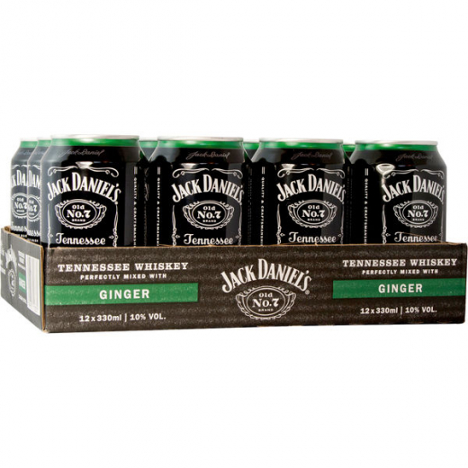 Jack Daniel's & Ginger 10% vol., 12 x 330ml Dosen EINWEG
