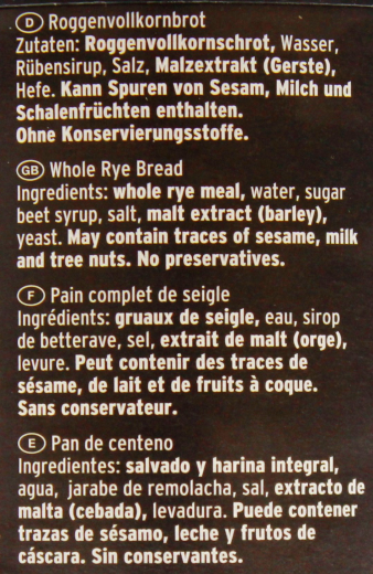 Mestemacher Westfälischer Pumpernickel Dosenbrot, 6 x 500g Dosen