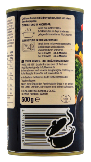 Herzstücke Chili Con Carne, 6 x 500g Dosen