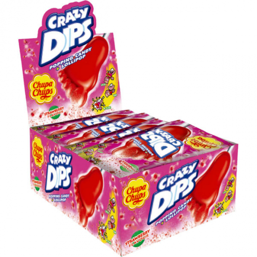 Chupa Chups Crazy Dips Erdbeere 24 x 14g Packungen