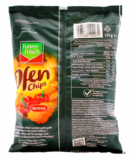 funny-frisch Ofenchips Paprika 10 x 125g Tüten