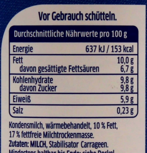 Bärenmarke Kondensmilch 10% 10 x 340g Dosen