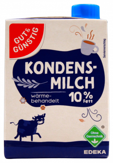 Gut & Günstig Kondensmilch 10%, 10 x 340g Packungen