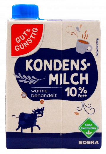 Gut & Günstig Kondensmilch 10%, 10 x 340g Packungen