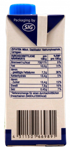 Gut & Günstig Kondensmilch 10%, 10 x 340g Packungen