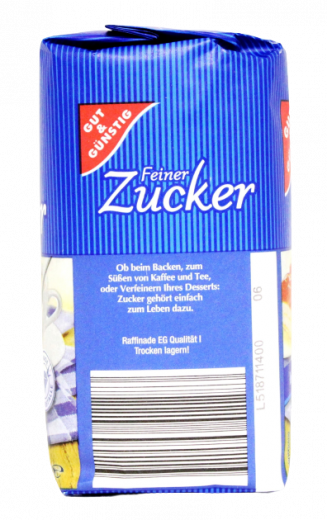 Gut & Günstig feiner Zucker, 5 x 1000g Packungen