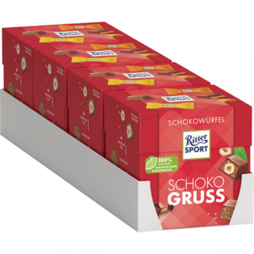 Ritter Sport Schokowürfel Schokogruß 4 x 176g Schachteln