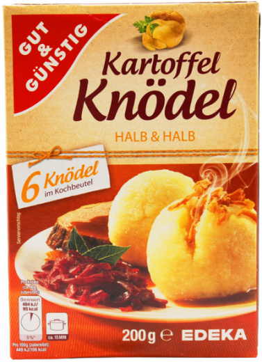 Gut & Günstig Kartoffel-Knödel halb & halb 4 x 200g Packungen