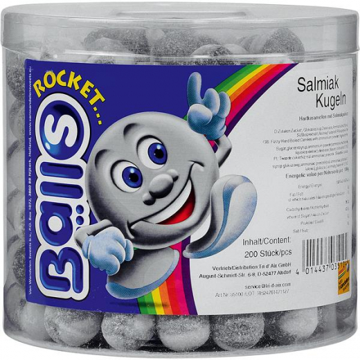 Tri D`Aix Rocket Balls Salmiak Kugeln 1460g Dose