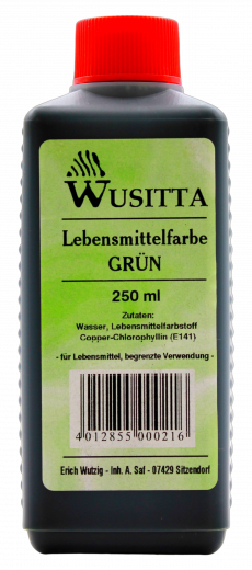 Wusitta Lebensmittelfarbe Grün 250ml Flasche