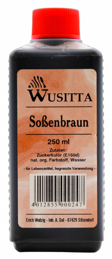 Wusitta Lebensmittelfarbe Soßenbraun 250ml Flasche