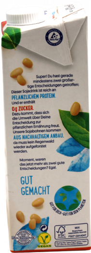 Alpro Sojadrink ungesüsst, 8 x 1000 ml Packungen