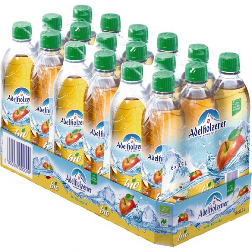 Adelholzener Bio Apfelschorle, 18 x 500 ml Flaschen EINWEG