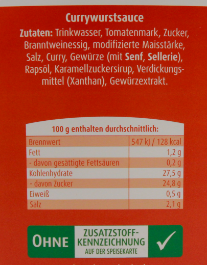 Develey Currywurstsauce, 1 x 5000g Eimer