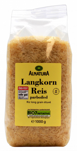 Alnatura Langkorn Reis parboiled 3 x 1kg Beutel