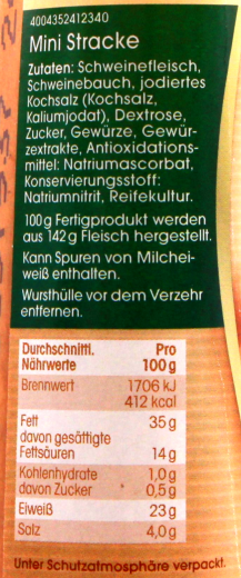 Mini Stracke Mettwurst, 4 x 200g Packungen