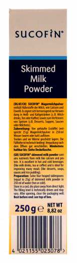 Sucofin Magermilchpulver, 3 x 250g Packungen