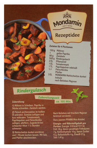 Mondamin Mehlschwitze dunkel, 8 x 250g Schachteln