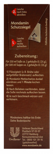 Mondamin Mehlschwitze dunkel, 8 x 250g Schachteln
