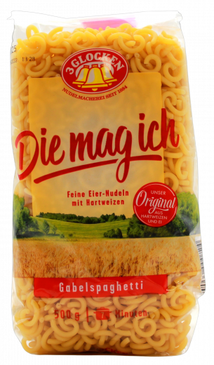 3 Glocken Die mag ich Gabelspaghetti 9 x 500g Packungen