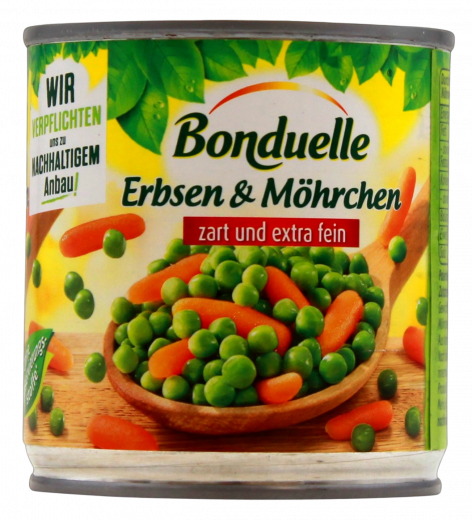 Bonduelle Erbsen & Möhrchen zart und extra fein 6 x 130g Dosen