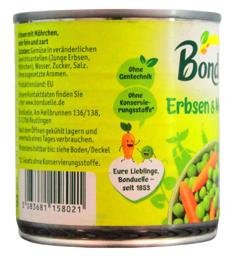 Bonduelle Erbsen & Möhrchen Feine Auslese, 6 x 130g Dosen
