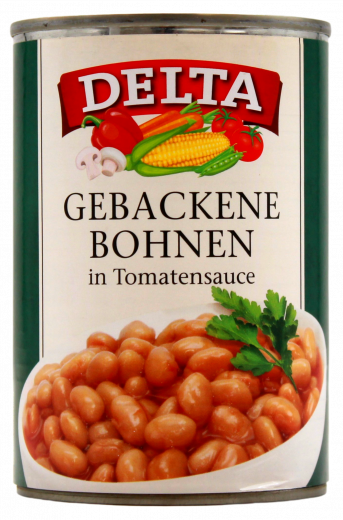Delta Gebackene Bohnen in Tomatensauce 6 x 400g Dosen