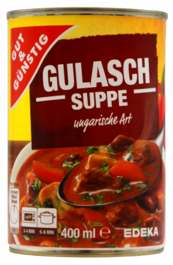 Gut & Günstig Gulaschsuppe, 6 x 400ml Dosen