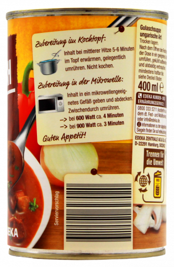 Gut & Günstig Gulaschsuppe, 6 x 400ml Dosen