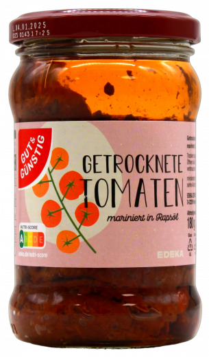 Gut & Günstig Getrocknete Tomaten in Öl 6 x 180g Gläser