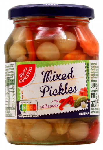 Gut & Günstig Mixed Pickles 6 x 190g Gläser