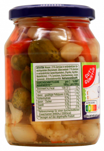 Gut & Günstig Mixed Pickles 6 x 190g Gläser
