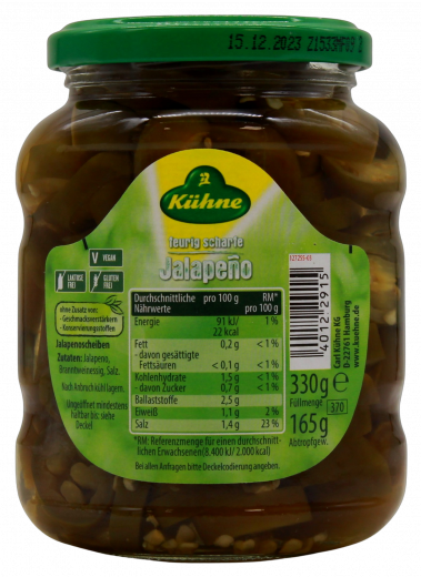 Kühne Jalapeno 5 x 165g Gläser