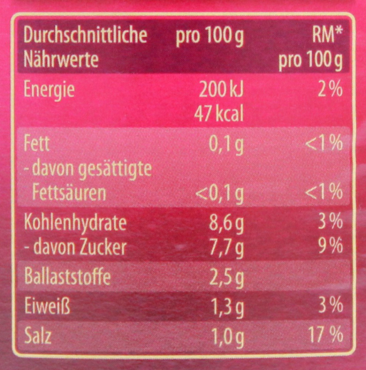 Kühne Apfelrotkohl 6 x 650g Gläser