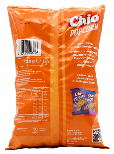 Chio Popcorn Toffee Karamell 6 x 120g Tüten