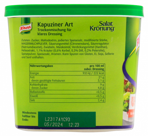 Knorr Salatkrönung Kapuziner Art, 1 x 500g Becher
