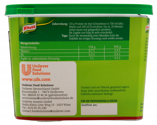Knorr Salatkrönung Balsamico-Kräuter 1 x 500g Becher