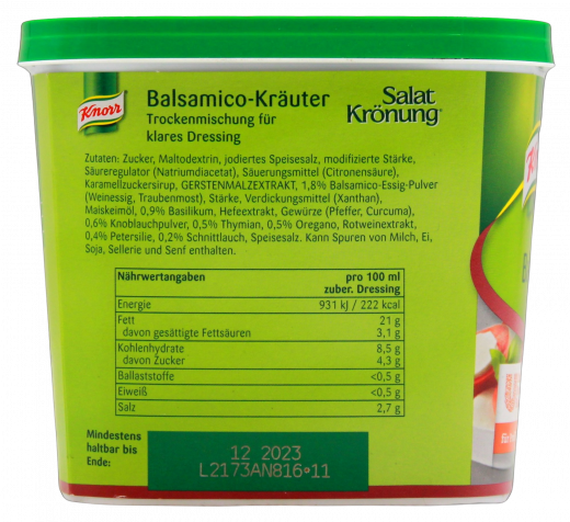Knorr Salatkrönung Balsamico-Kräuter 1 x 500g Becher