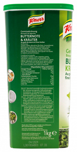 Knorr Gemüsekrönung Butternote & Kräuter 1000g Packung